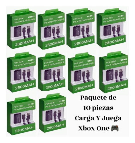 Paquete 10 Piezas Kit Carga Y Juega Compatible Con Xbox One