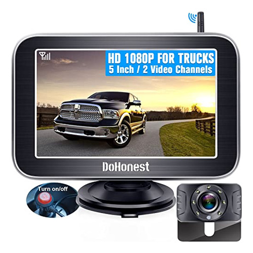 Cámara Inalámbrica Hd 1080p Para Coche Con Monitor 5puLG -