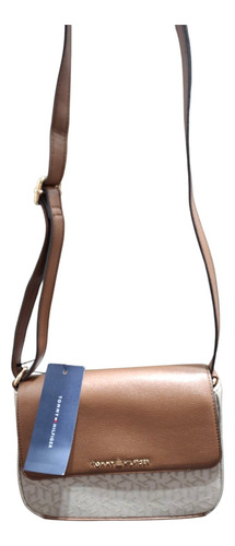 Bolsa Tommy Hilfiger Café Crossbody Bolso Mujer Xw04517 Café Lisa Oro Marrón