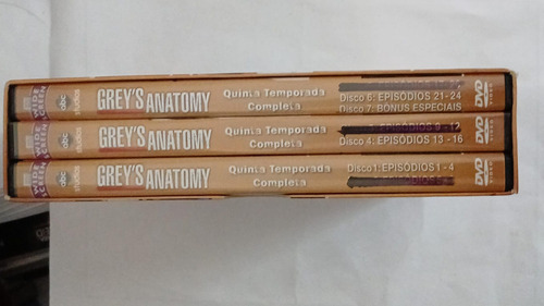 Grey's Anatomy - Quinta Temporada Box Dvd Original (Usado)
