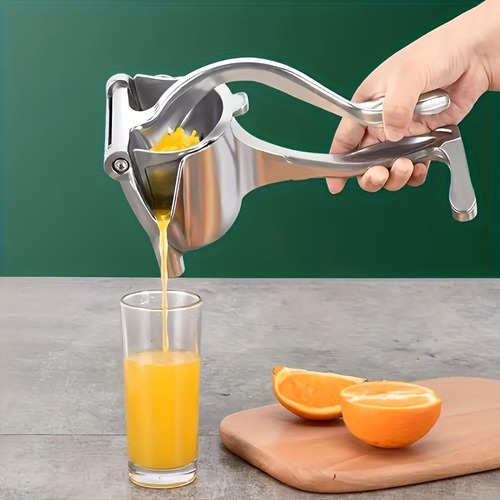`un Exprimidor Manual De Cítricos De Acero Inoxidable, Portá