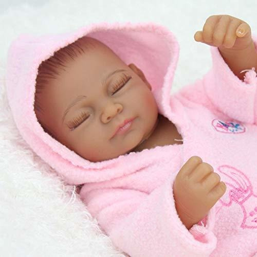 11 Pulgadas Mini Negro Lindo Vivo Recien Nacido Durmiendo M