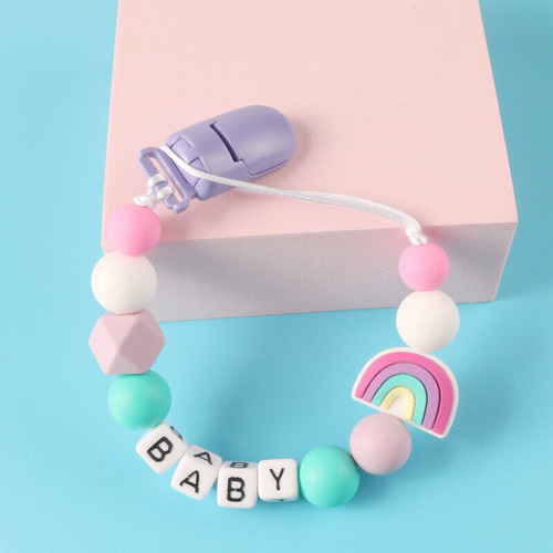 Clips De Cadena Para Chupetes Con Nombre Personalizado Para