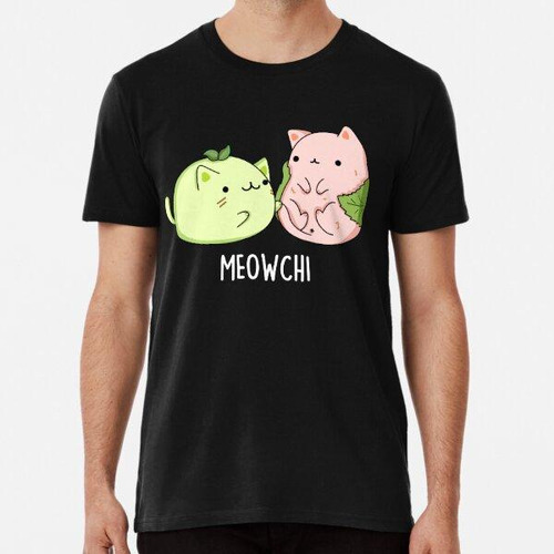 Remera Meowchi Funny Mochi Puns (bg Oscuro) Algodon Premium