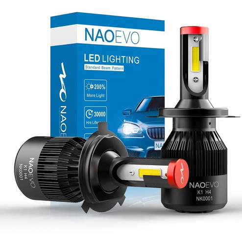 Naoevo Ampolleta Luz Led Para Auto K1-h4 Super Brillante Epa