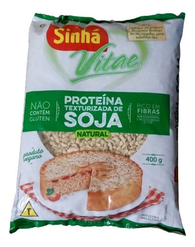 Proteina Texturizada De Soja Sinhá Branca 400g Carne Vegana