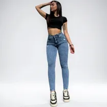 Comprar Pantalones Jeans De Mujer Super Elastizado  Chupin Entallado