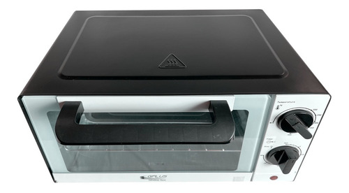 Imagen 4 de 5 de Horno De Mesa 9l Control Mecánico 110v Negro Y Blanco Gplus