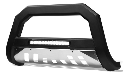 Barra Aluminio Led Serie Advance - Negro Mate Placa Cepillo