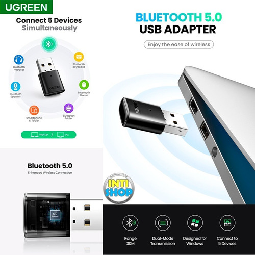 Imagen 3 de 7 de Adaptador Usb Bluetooth 5.0 Ugreen Transmisor Y Receptor