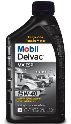 Lubricante Mobil Delvac Mx Esp 15w40 - 1 Cuarto 946ml Diesel