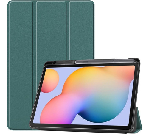 Capa Tablet Para Galaxy Tab S6 Lite 10.4 C Suporte P/ Caneta Cor Verde
