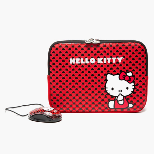 Kit Funda Tablet 10 & Mouse Usb 20409c Rojo Hello Kitty