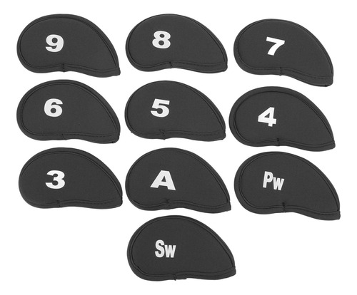 Juego De 10 Fundas Iron Head Cover Numbers, Transparentes Y