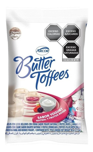 Caramelos Arcor Butter Toffees Yogurt Natural Y Frutos Rojos
