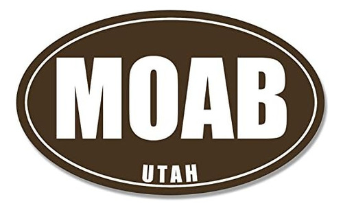 Pegatina Ovalada Marron Moab Utah (national Park Decal ...