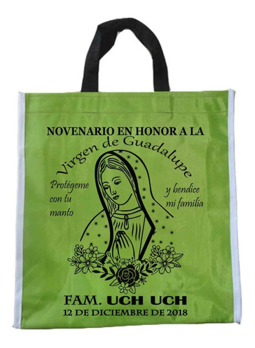 30 Bolsa Compras Morral  Virgen De Guadalupe