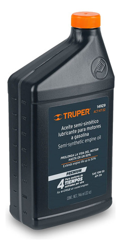 Aceite Para Motores Truper Sintético 4 Tiempos 946ml G P