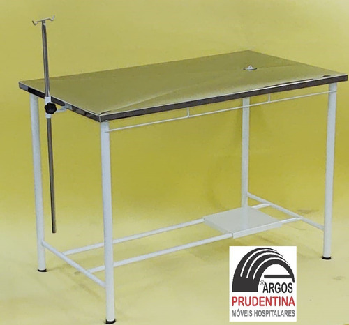 Imagem 2 de 3 de Mesa Exame E Cirúrgica Veterinária Tampo Inox