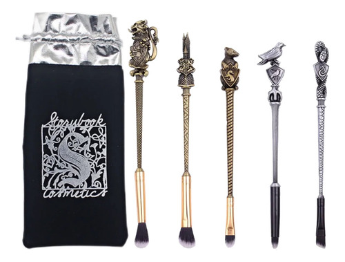 Set 5 Brochas Y Pinceles Para Maquillaje Harry Potter