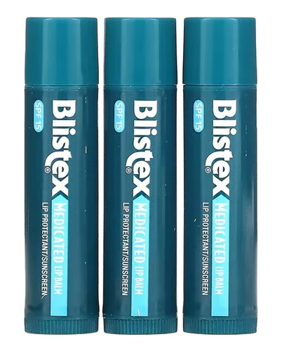 Protetor Labial Blistex 3 Unidades Lip Balm Fps 15 Original 