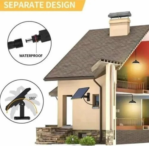 Lampara Solar Led Colgante Plafon + Control