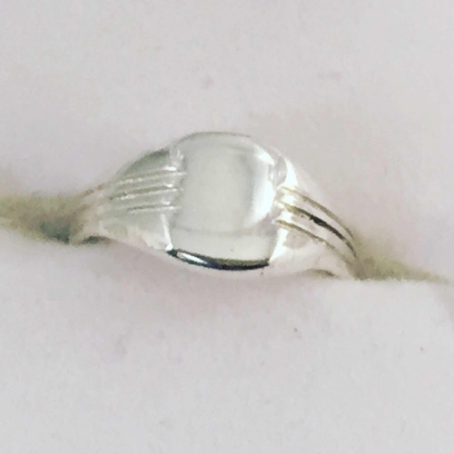 Anillo Sello Plata 925 Niña Niño Con Una Inicial En Oro. 