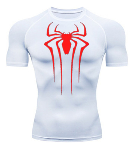 Playera Deportivo Hombre Spiderman Manga Corta