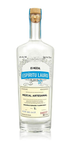 Pack De 12 Mezcal Espiritu Lauro Joven 750 Ml