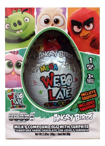 Huevo Gigante Mega Webo Late Sorpresa Angry Birds