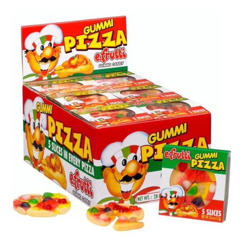 Pizza Gomas Dulces Efrutti X 48 Unidades Importados