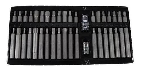 Imagen 2 de 5 de Kit Juego Puntas Corto Largo Torx Allen Hexagonal Imbus 40ps