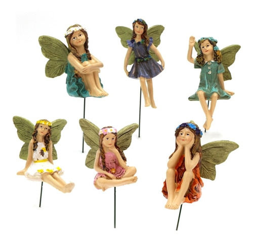 Fairy Garden - 6 Piezas Figuras De Hadas Miniatura Accesorio