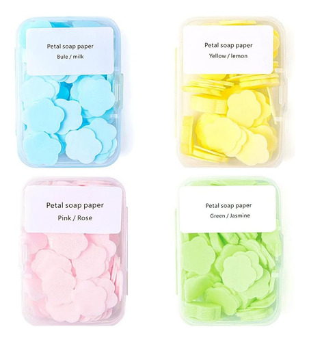 4 Mini Hojas De Lavado De Manos Desechables Portátiles Fresc