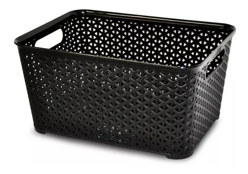 Cesto Rattan Plastico Para Ropa Juguetes Grande Colombraro