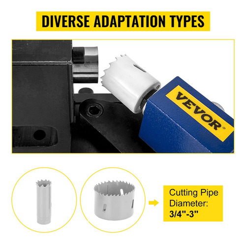 Vevor Ranurado Muescadora De Tubos 3/4-3 PuLG 0-50grados
