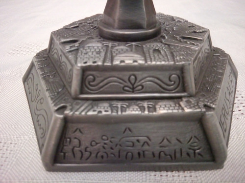 Menorah Original Karshi Jerusalem 1955 Plateada