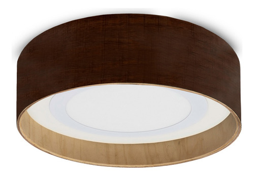 Plafon Para Techo Led  De Madera Estilo Nordico 24w Ø35x10cm