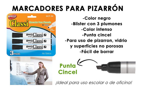 Marcadores Plumones P Pizarron Blanco Pizarra Pintarron