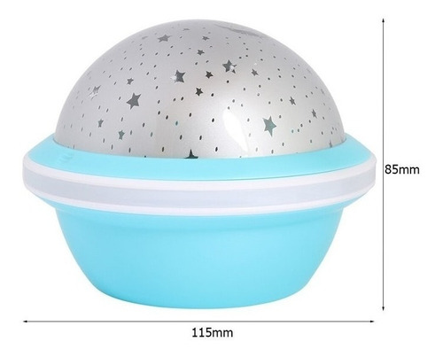 Proyector Lámpara Luz Led Espanta Cucos Luz C/estrellas Verd