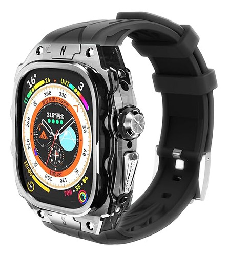 Malla De Silicona Y Funda Para Apple Watch 49mm Ultra 1/2_b