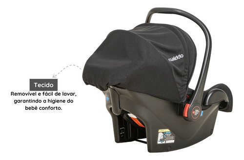 Bebê Conforto Kiddo (0 A 13kg) Casulo Click Preto