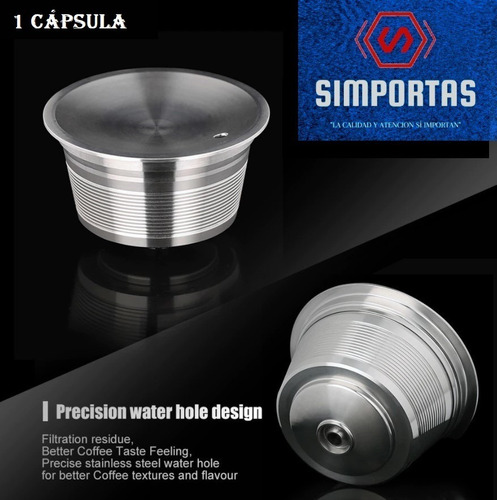 Capsula Dolce Gusto Reutilizable Con Tapa Metálica Premium