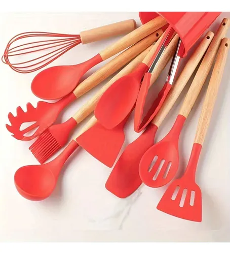 Utensilios De Cocina De Silicona Con Mango De