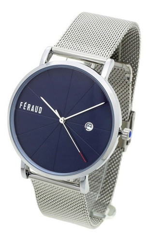 Reloj Feraud Hombre 5522 - Malla Tejida Acero Wr30 Fecha