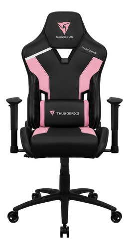 Cadeira de escritório ThunderX3 TC3 gamer ergonômica  sakura black com estofado de couro sintético