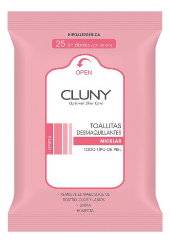 Cluny Toallitas Desmaquillantes Micelar 25und