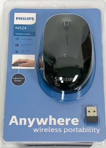 Mouse Inalambrico 2.4ghz Philips 1600 Dpi Ajustable 5 Botone