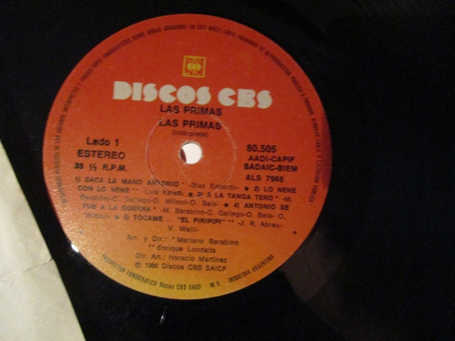 Imagen 5 de 5 de Las Primas - Las Primas (cbs 80505)