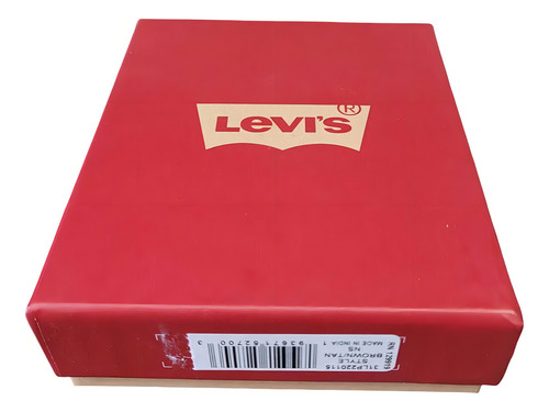 Monedero Levi S para hombre modelo 31lp220115, color marrón oscuro, diseño de tela suave